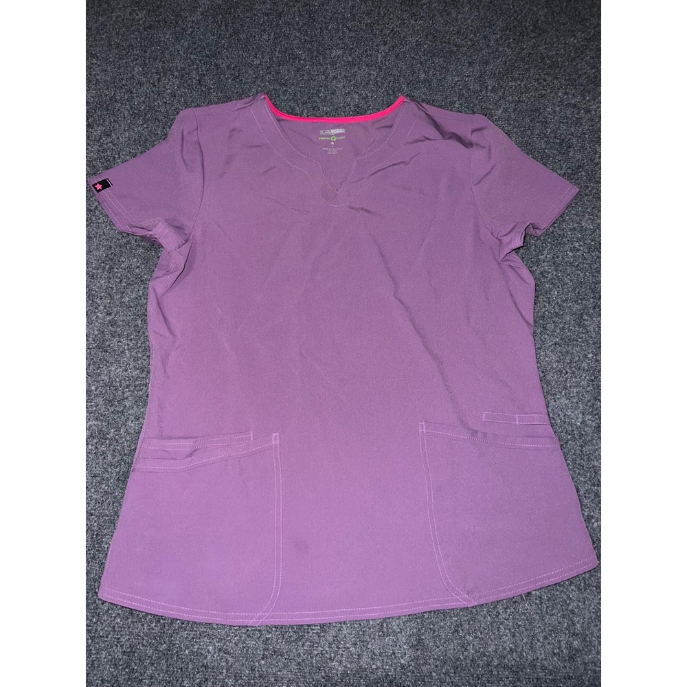 Scrubstar Dusted Grape Purple V-Neck Scrub Top Medium WM14T674B